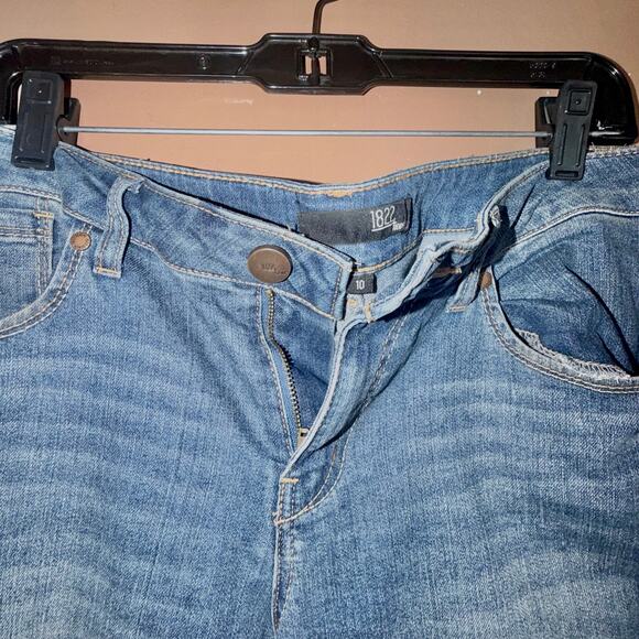 1822 Women's Blue Denim Cropped Jeans - Size 10 - Picture 2 of 6